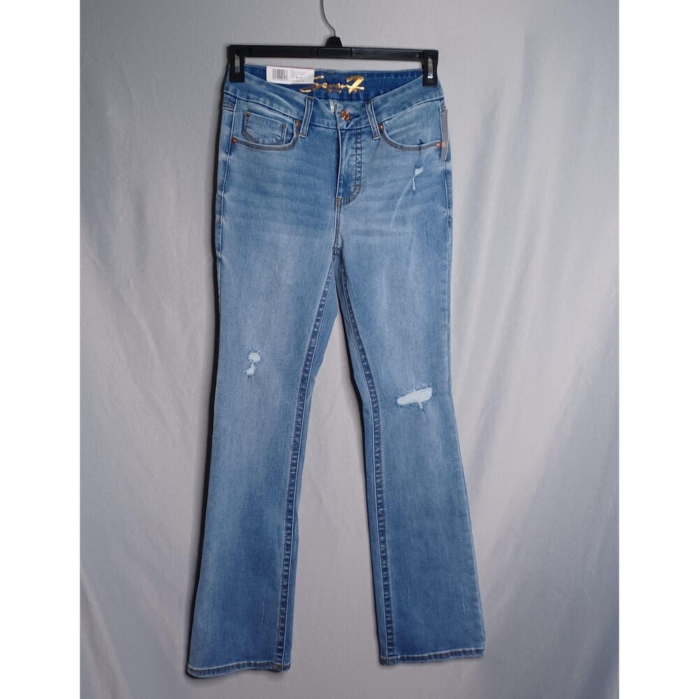 Seven7 Tummyless Jeans Womens 6 Slim Bootcut Blue Medium Wash High Rise Casual